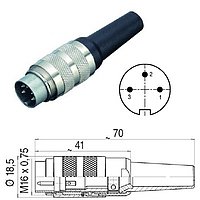 3-pin cable plug for ECS/LEVEL 3-pin cable plug for ECS/LEVEL