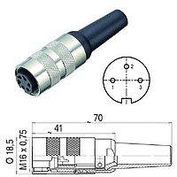 3-pin cable socket for POKO 3-pin cable socket for POKO